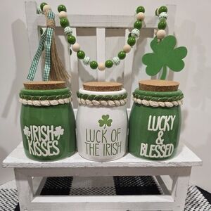 ☘️Lucky Lane St. Patrick’s Day Decor Jar - Set of 3